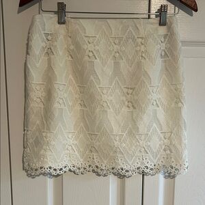 Elegant Cream Lace Skirt